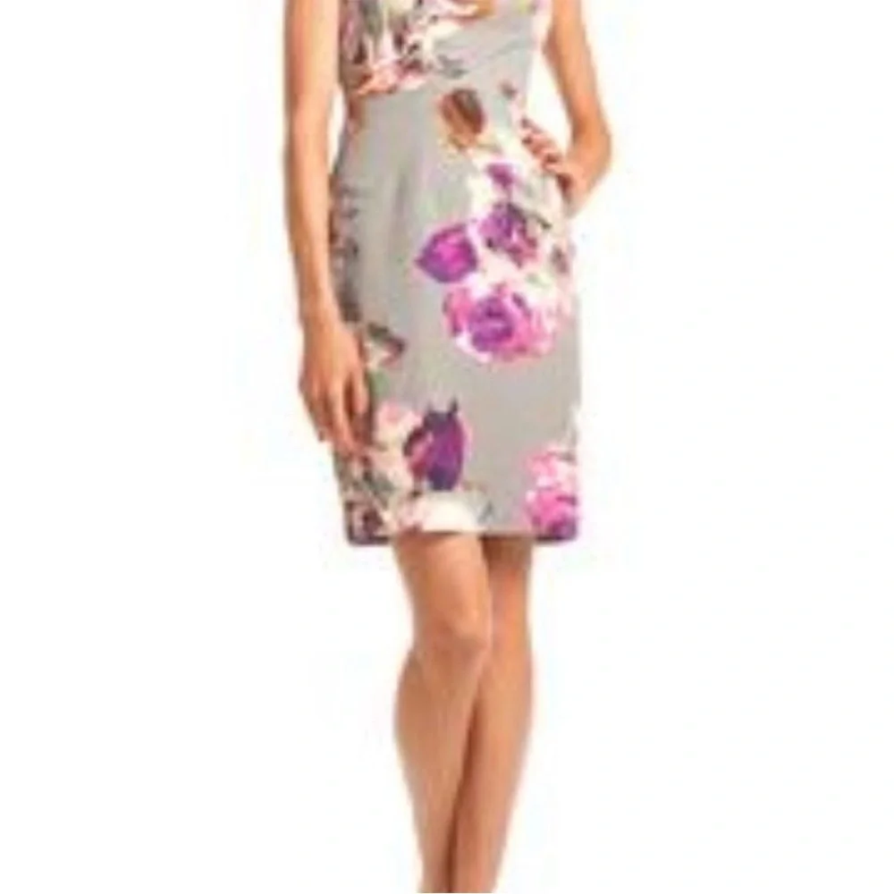 TRINA TURK Kurdson Midi Dress in Floral Gray Size 6